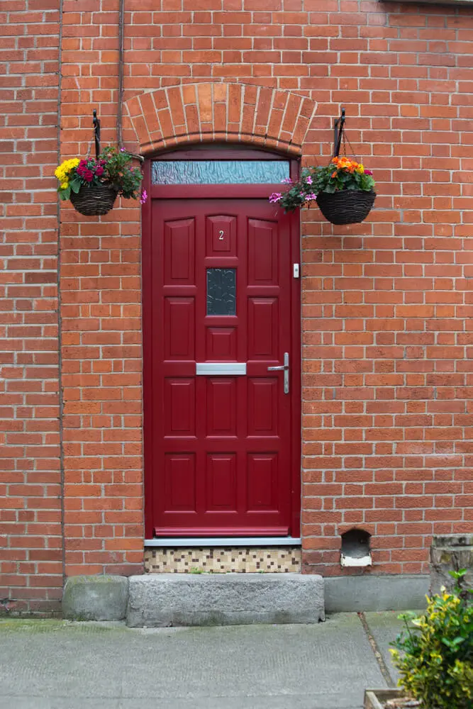 brick house front door color 