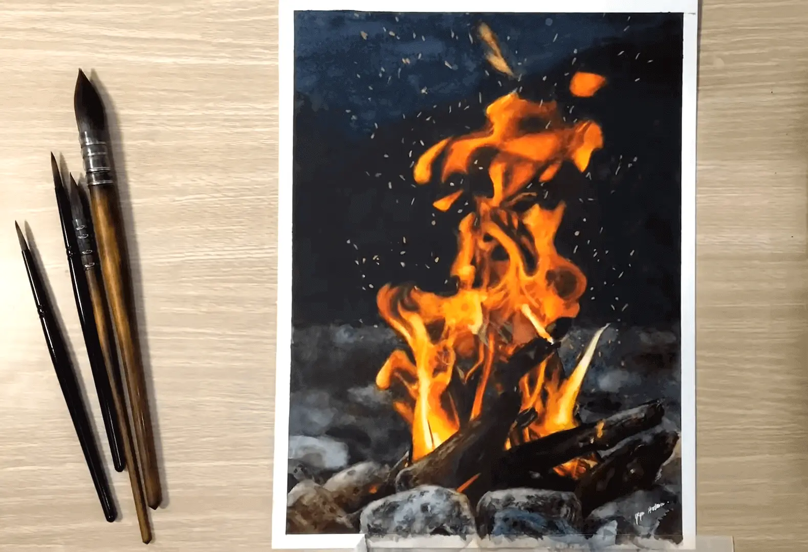 How to Paint Fire F